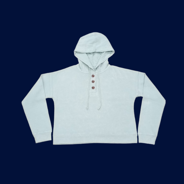 Acid Wash Crop Hoodie-1