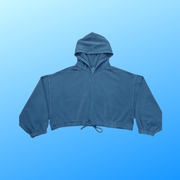 Pigment Dye Crop Hoodie